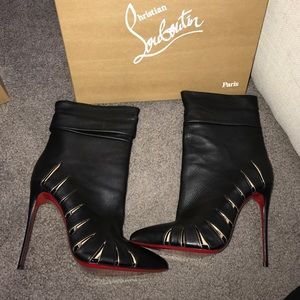Christian Louboutin fontabooty 120 calf chiffon