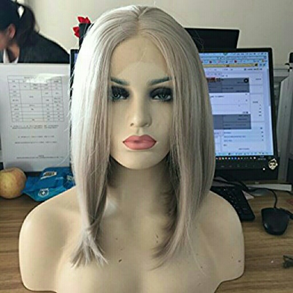 White Blonde Full Lace Front Wig main image 4