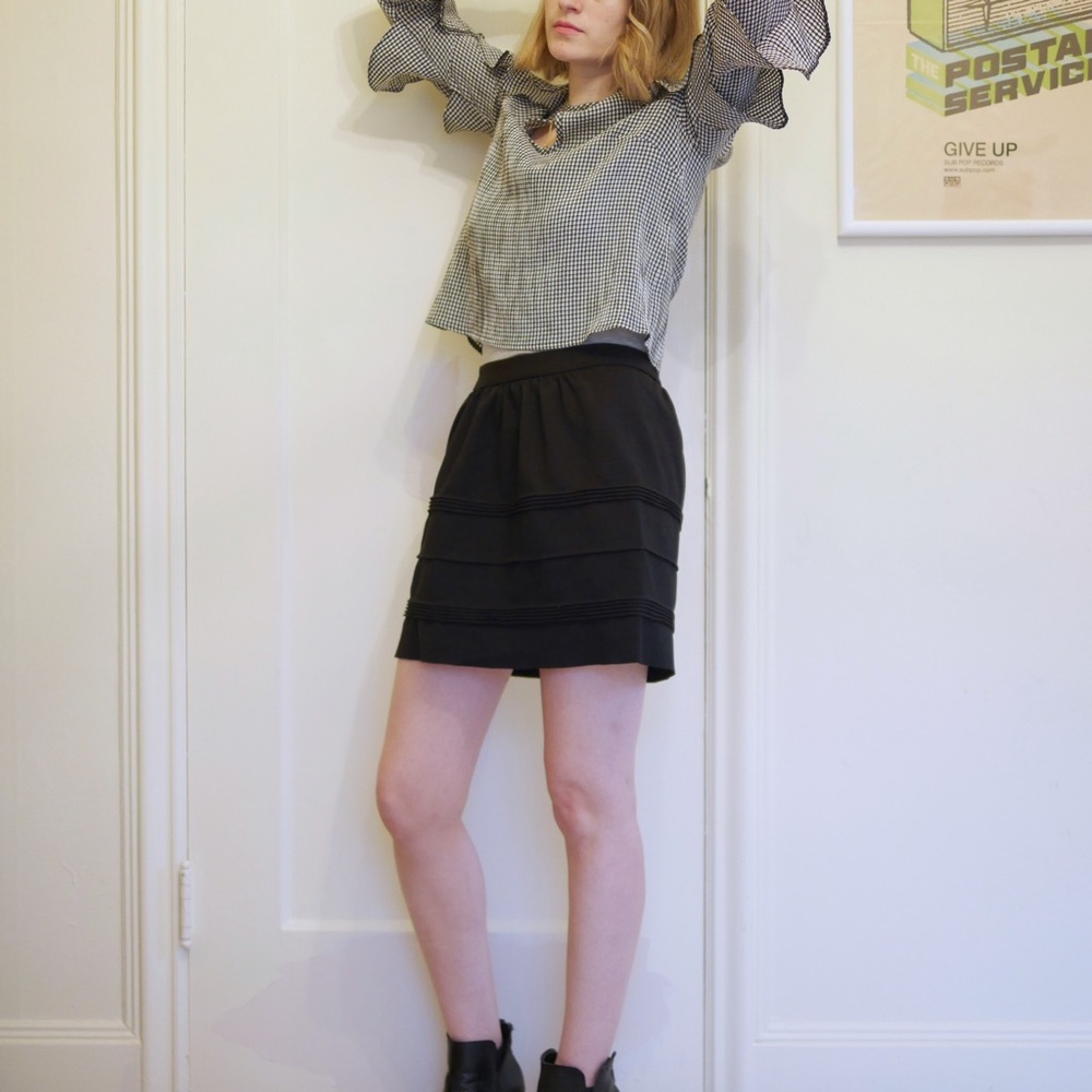 Madewell black mini skirt