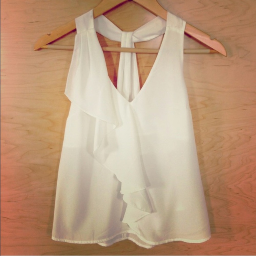 White dressy H&M top