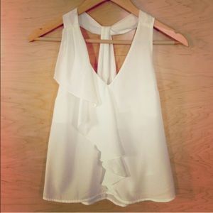 White dressy H&M top