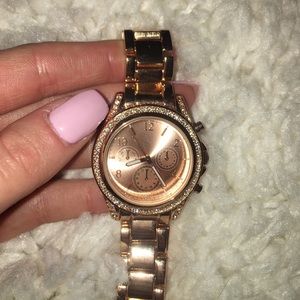 Gold studded watch