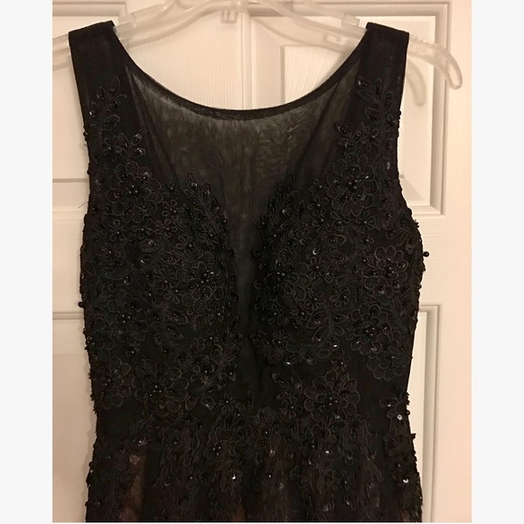 Long Black Lace Prom Dress- Sherri Hill look-alike - Picture 3 of 6