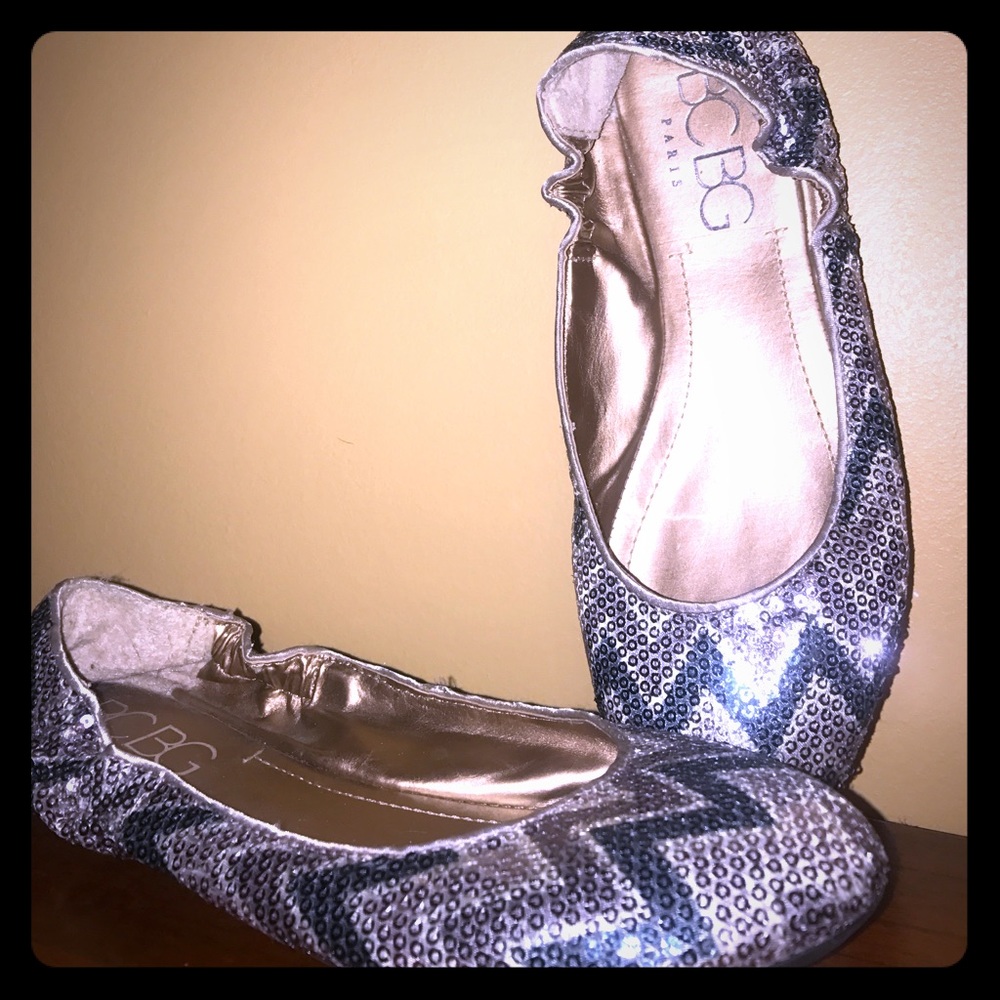 SALE! 48 hours only!! BCBG Paris Sequin Flats
