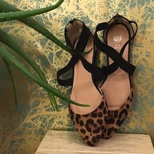 GC Shoes leopard print ballet flats, never worn.