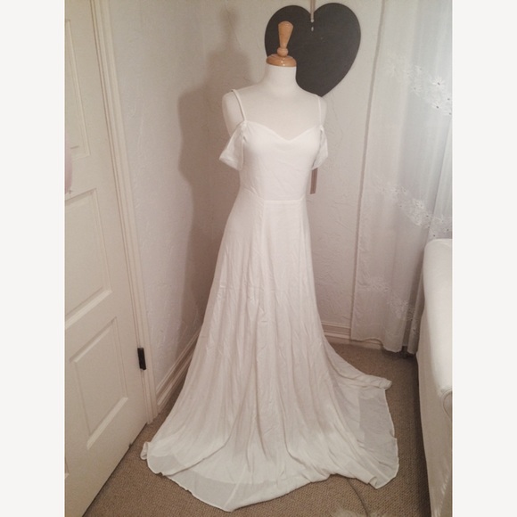 REFORMATION Poppy Dress in White/Ivory SIZE 8