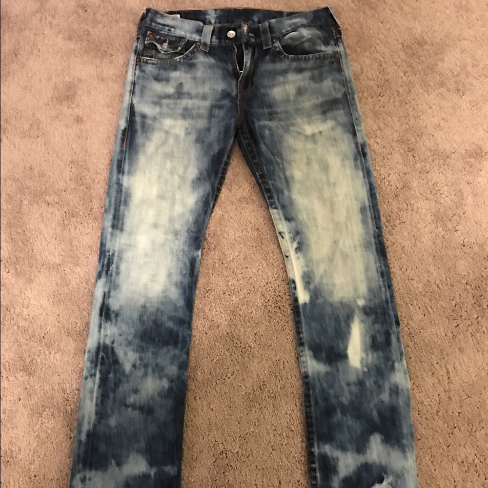 Men's True religion acid wash jeans
