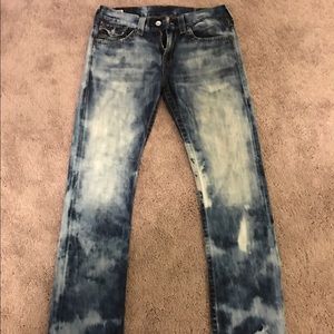 Men's True religion acid wash jeans