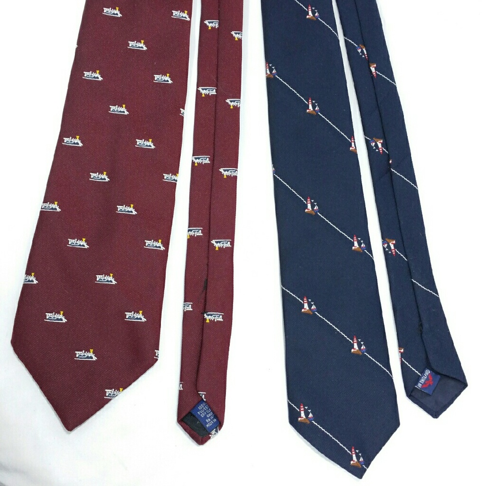 Set Of 2 County Club vintage tie neckie