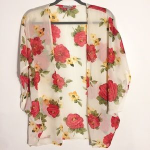 Sheer Floral Kimono