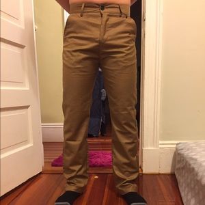 No wash, try once tan trouser