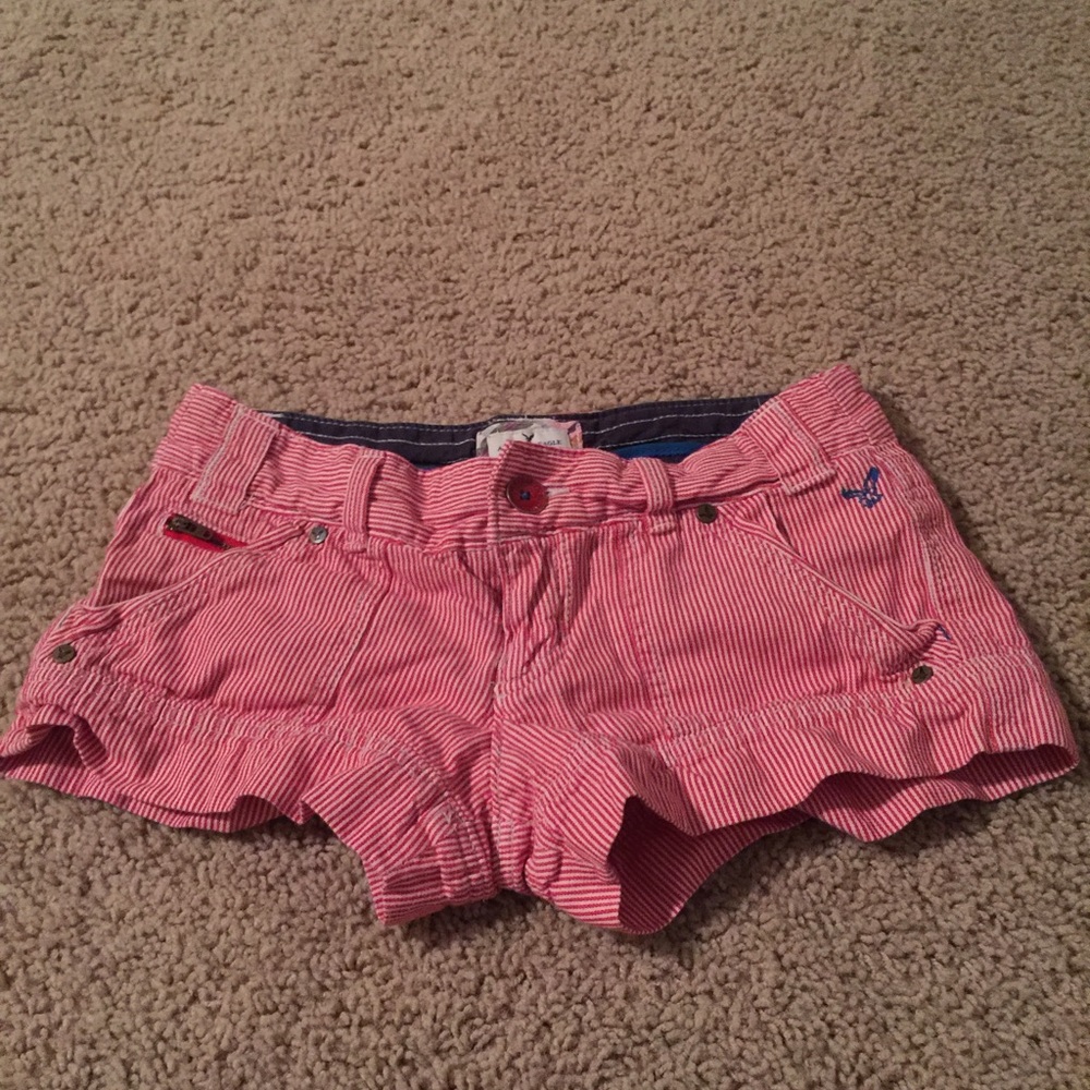 Red stripe shorts size 2.