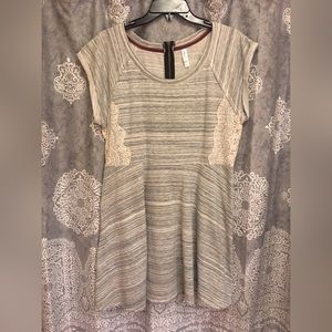 Sweater Dress with Lace