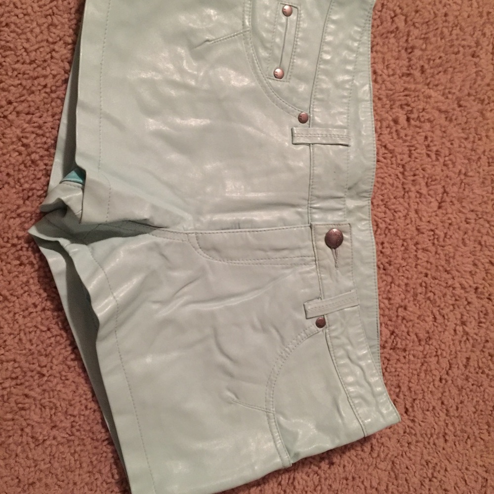 Leather free people shorts.