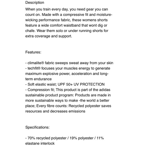 [adidas] techfit 3-inch boyshort - Picture 3 of 6