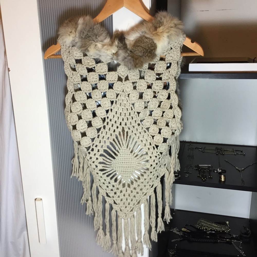 Crochet Fur Vest - Picture 3 of 3