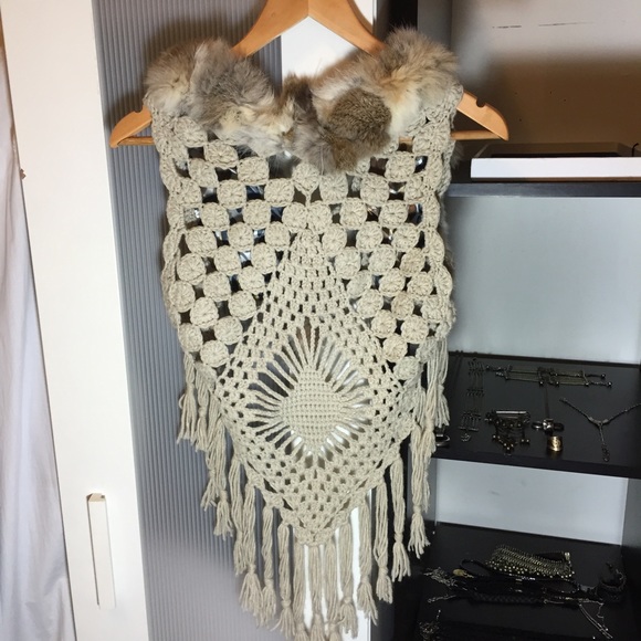 Crochet Fur Vest - Picture 3 of 3