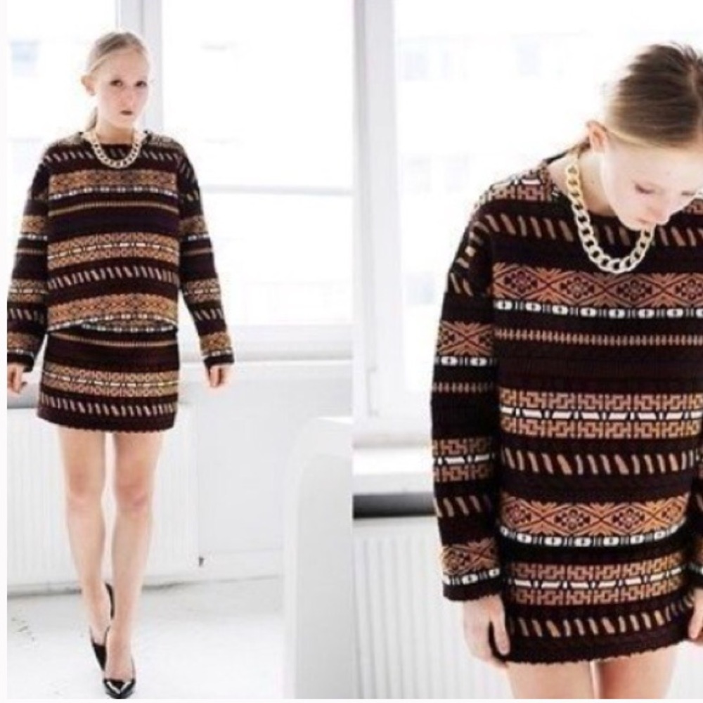 Zara jacquard pattern top