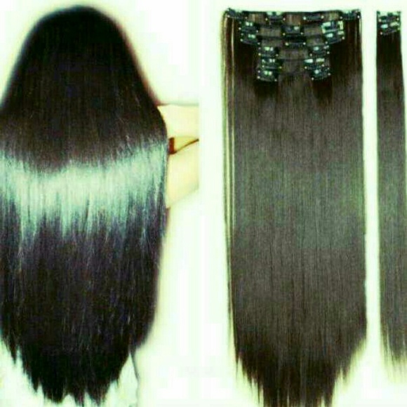 Dark Brown Full Head Clip In Extension main image 4