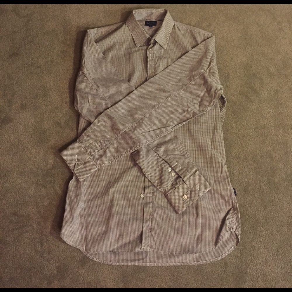 Paul Smith Brown/White Check Shirt. Minimal Use. S