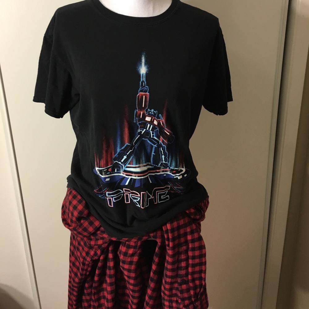 Transformers distressed tee