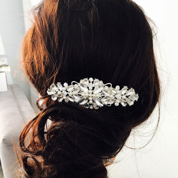 Bridal hair comb, wedding hair comb, crystal comb main image 4