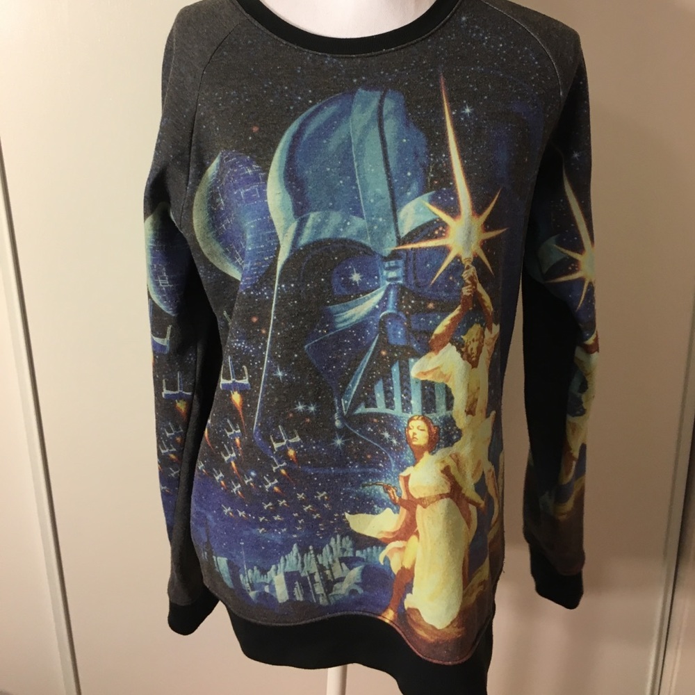 Distressed oversized Star Wars sweater