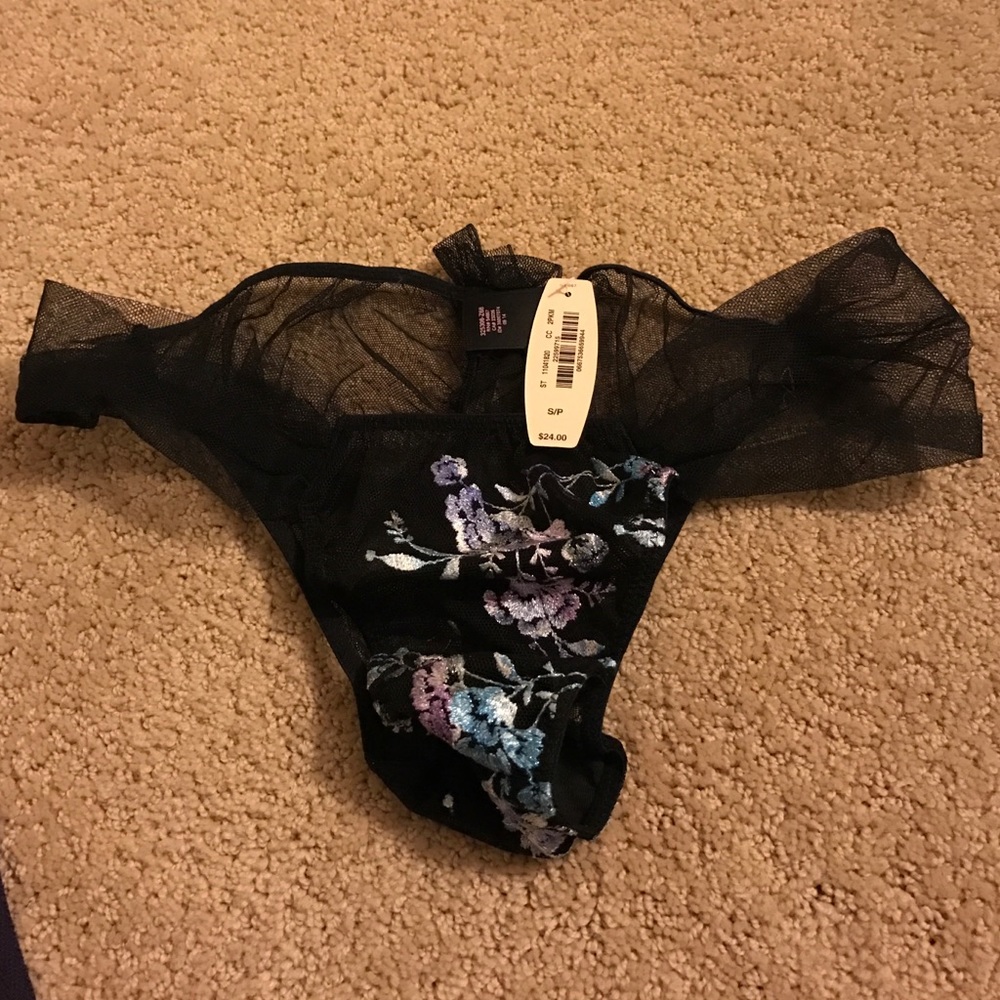 Brand new panty with embroidery & lil bow in back