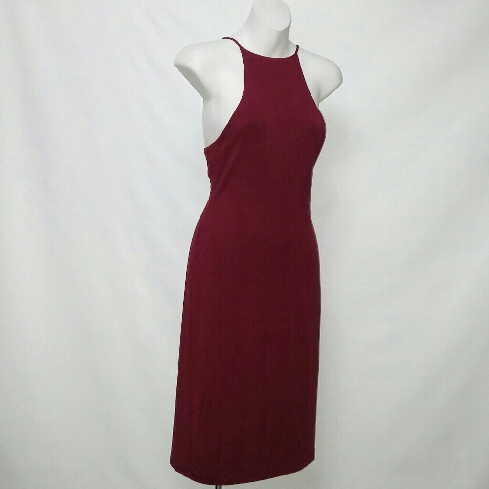 VELVET TORCH Awesomely Cute Midi Halter Dress NWOT