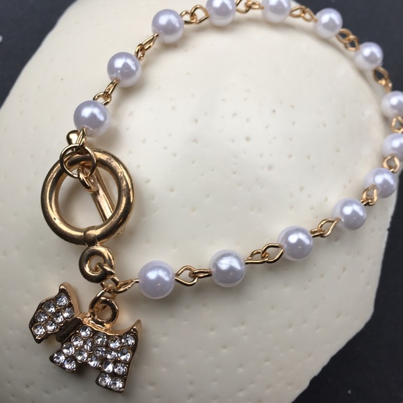 Sparkling scotty dog 🐶 schnauzer bracelet - Picture 2 of 3