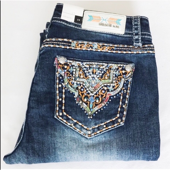 Sz 28🌹Grace in LA Easy fit bootcut jeans - Picture 2 of 5