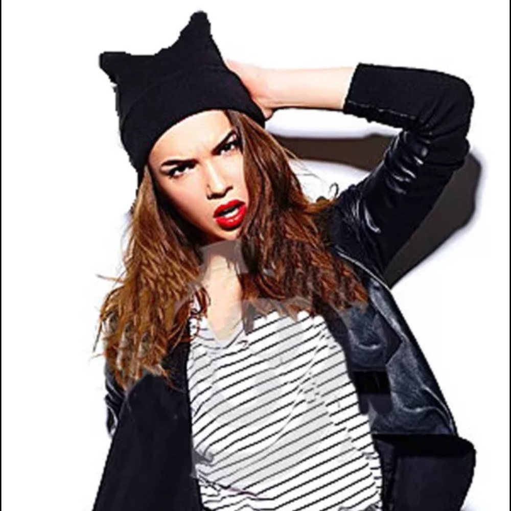 cat hat beanie black pussycat cat halloween