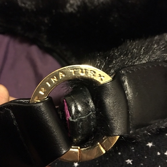 ❌SOLD❌Trina Turk Black Faux Fur Hobo - Picture 3 of 8