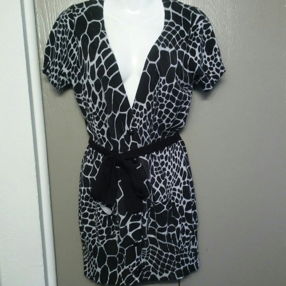 Printed Knit Cardigan