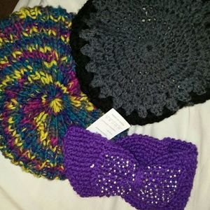Crochet beret & headband
