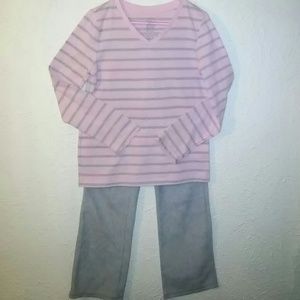 Girls Fleece Pant and Long Sleeved Tee Set