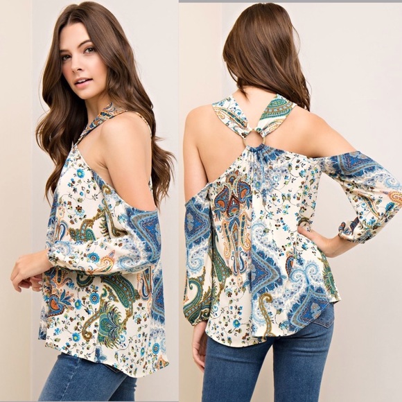 1 SMALL LEFT❣️Paisley Boho Top - Picture 2 of 4