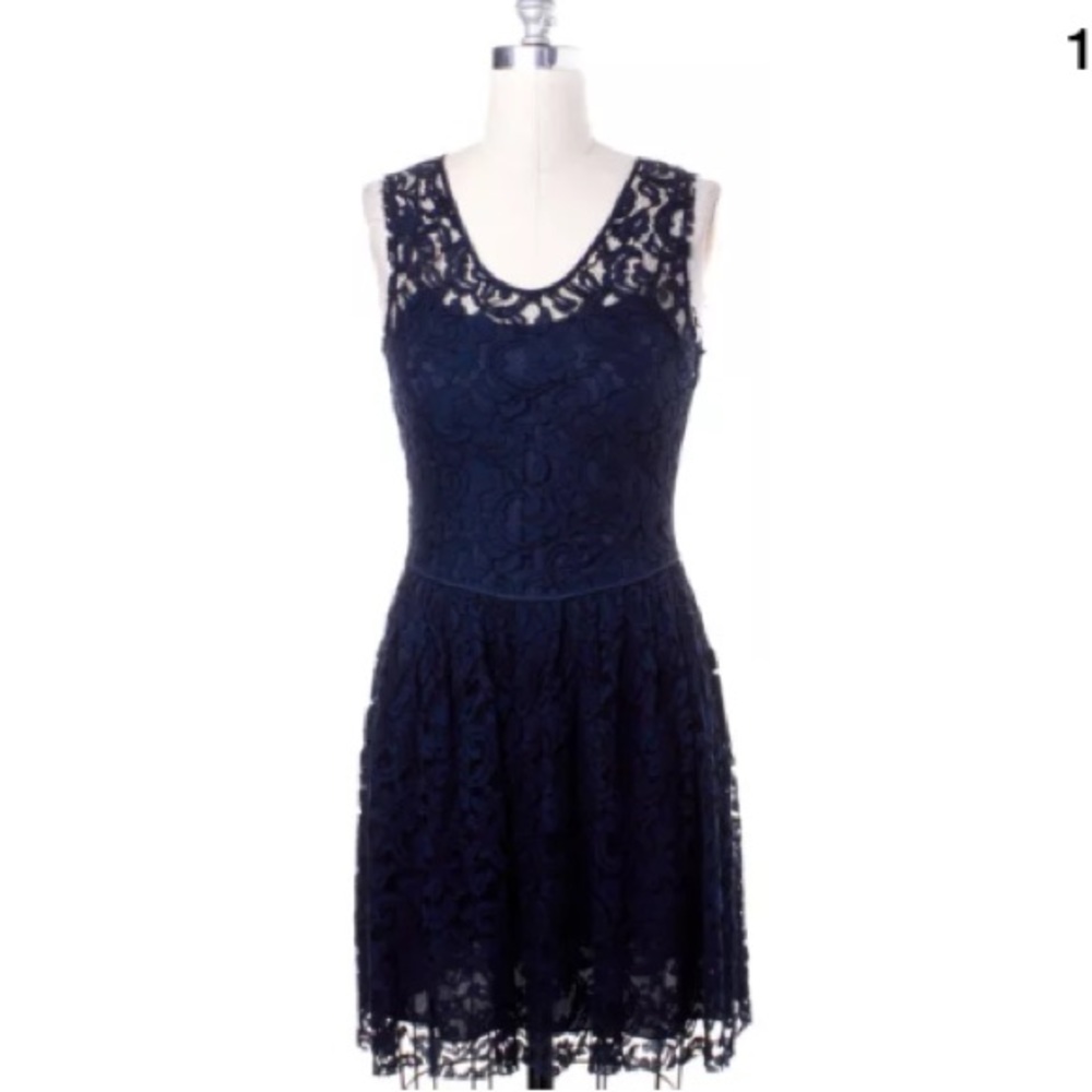 Theory Blue Lace Dress - Size 6
