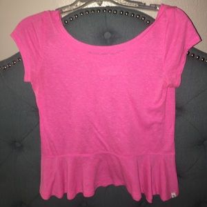 PINK PELPUM TOP FROM A&f