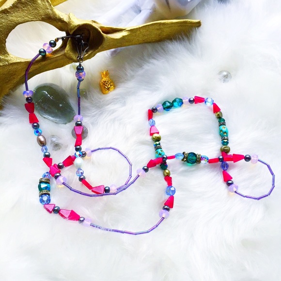 . {CRYSTAL LARIAT} Handmade precious gems + silver - Picture 7 of 8