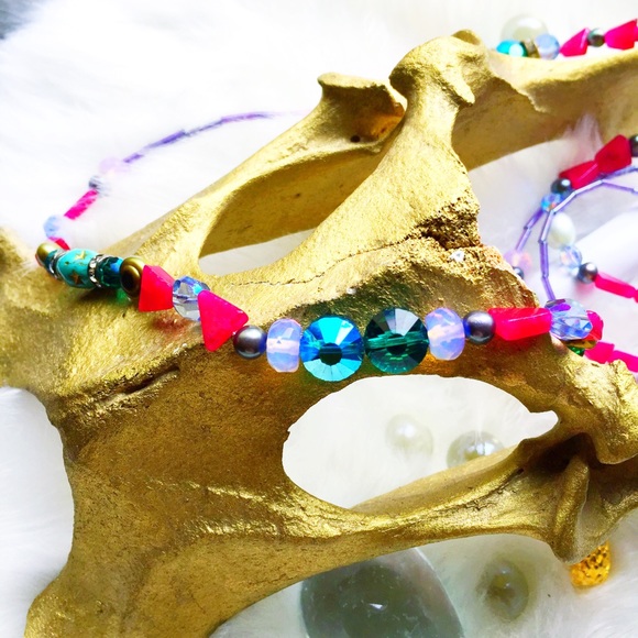 . {CRYSTAL LARIAT} Handmade precious gems + silver - Picture 6 of 8