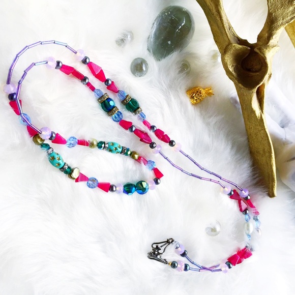 . {CRYSTAL LARIAT} Handmade precious gems + silver - Picture 8 of 8