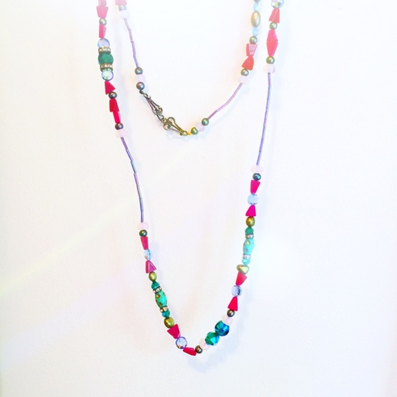 . {CRYSTAL LARIAT} Handmade precious gems + silver - Picture 2 of 8