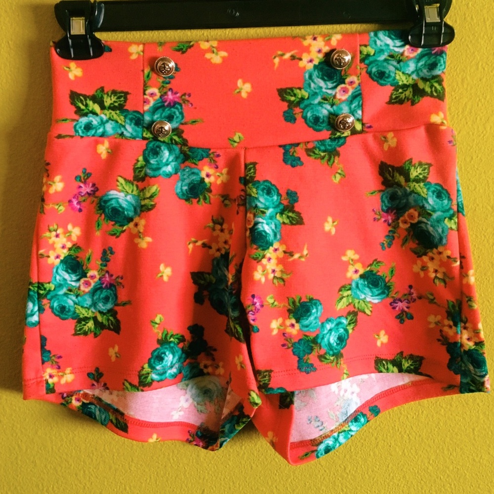 La Banga retro high waisted floral pinup shorts