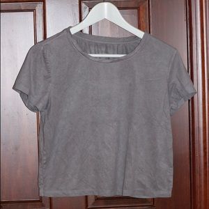 Grey velvet crop top [SOLD]