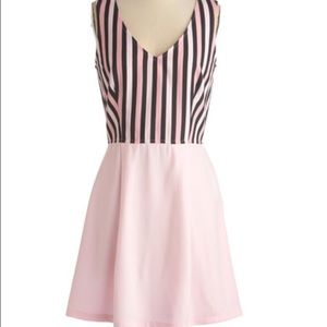 Pink striped cute dress from ModCloth