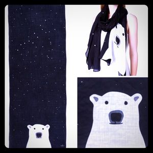 ⚡️3 HR Flash Sale⚡️KateSpade Polar Bear Scarf, NWT