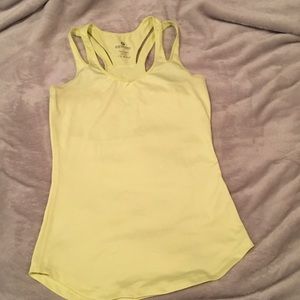 Neon yellow workout top