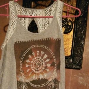 Tank top with dreamcatcher on front