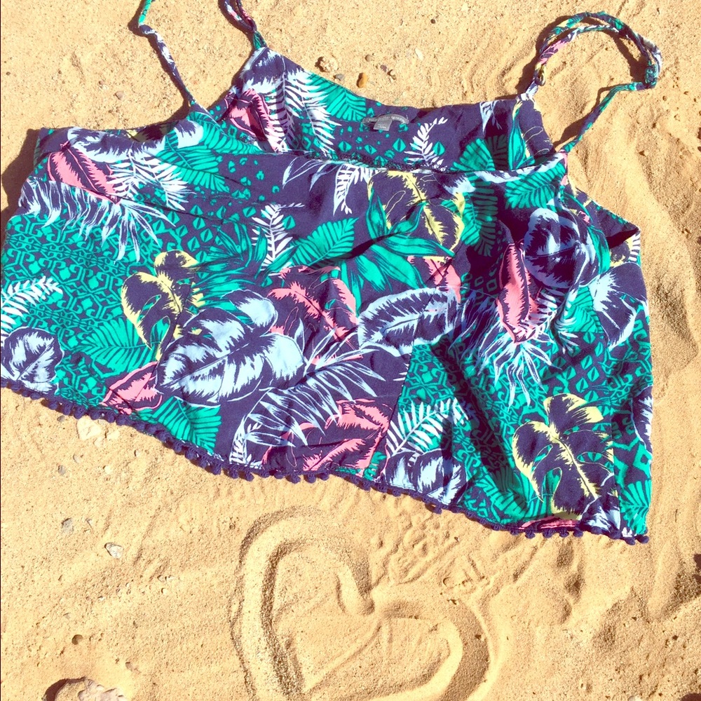 Charlotte Russe tropical crop top